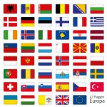 Europa Flaggen Fahnen Set Buttons Icons Sprachen 2