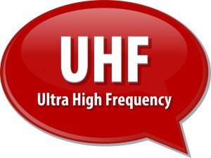 UHF acronym definition speech bubble illustration